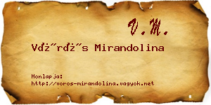 Vörös Mirandolina névjegykártya